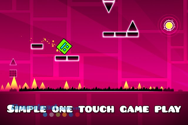 Extremely simple gameplay in the game Geometry Dash Lite