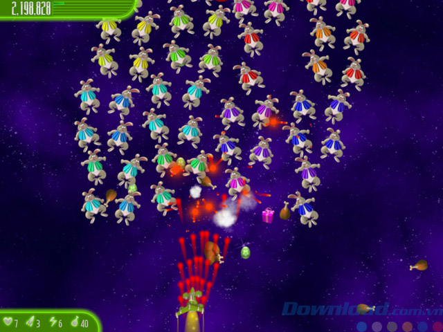 Giao diện game bắn gà Chicken Invaders 4: Ultimate Omelette Easter Edition