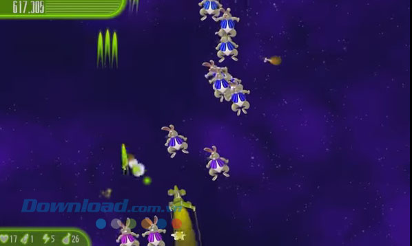 Giao diện game Chicken Invaders 4 Easter Edition cho Windows 8 