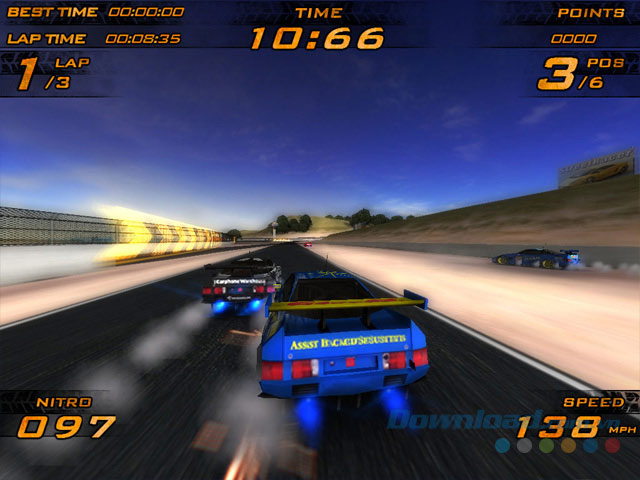 Giao diện chơi game Nitro Racers