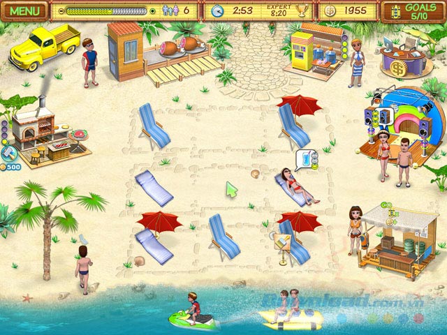Giao diện chơi game Beach Party Craze