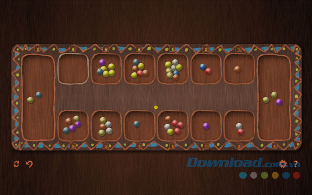 Giao diện game ô ăn quan Mancala Connected cho Windows 8