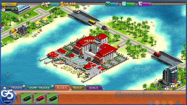 Giao diện game Virtual City 2: Pradise Resort HD cho Windows 8