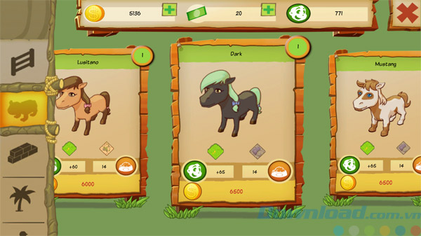 Một số loại ngựa trong Horse Park Tycoon