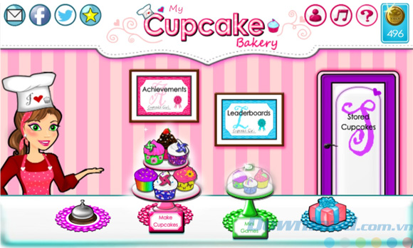 Giao diện game My Cupcake Bakery