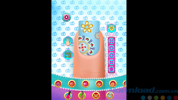 Giao diện game bạn gái Nail Art Salon Simulator