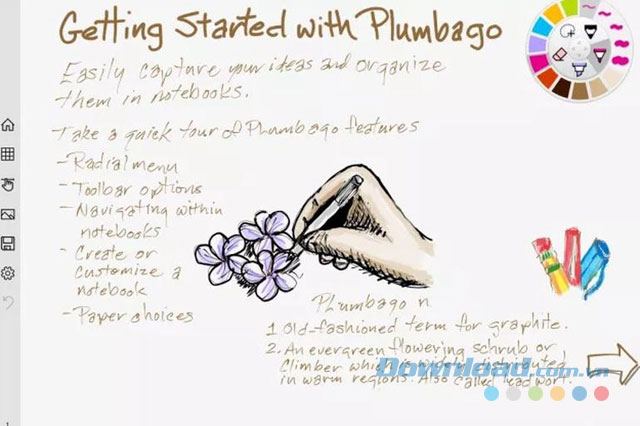 Giao diện ứng dụng Plumbago