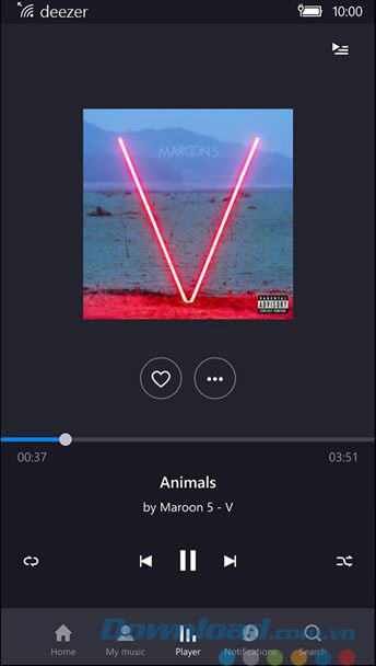 Nghe nhạc với ứng dụng Deezer