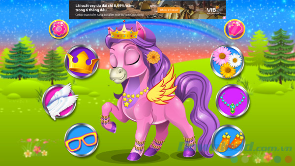 Giao diện game Little Pony Pet Salon