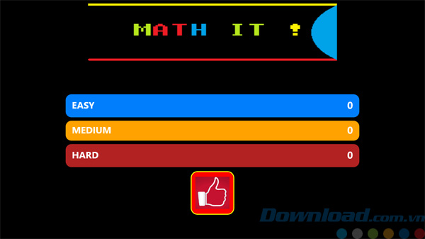 3 mức độ khó trong Math It!