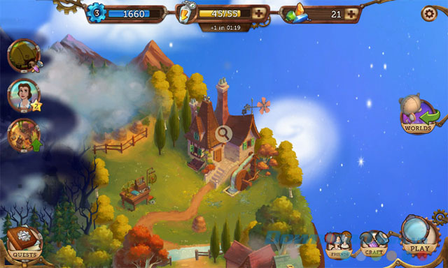 Giao diện game Disney Hidden Worlds