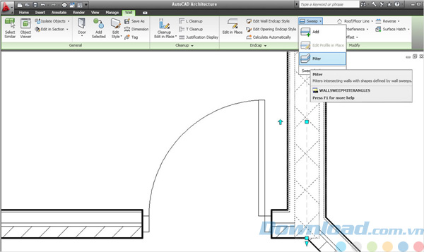 Giao diện của AutoCAD Architecture