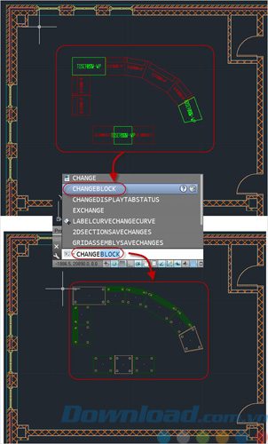 Thay đổi khối trong AutoCAD Architecture