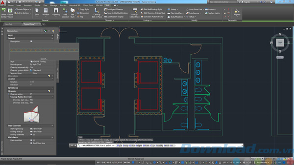 Xem trước các đối tượng trong AutoCAD Architecture