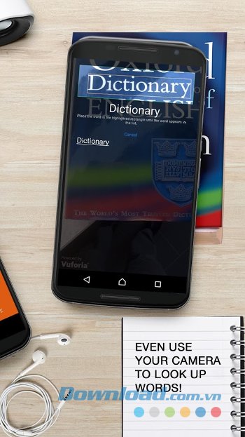  Oxford Dictionary of English supports lookup via camera