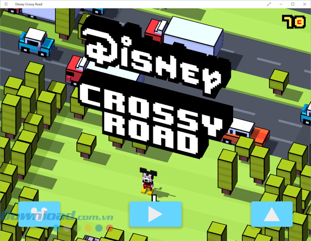 Game đưa gà qua đường phong cách mới Disney Crossy Road