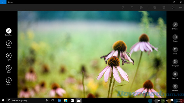 Các công cụ chỉnh sửa ảnh của Microsoft Photos