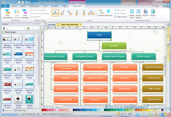 Edraw Org Chart là phần mềm vẽ sơ đồ tổ chức chuyên nghiệp hàng đầu trên thị trường. Với khả năng tùy chỉnh và sử dụng đơn giản, Edraw Org Chart được sử dụng rộng rãi trong các công ty, tổ chức và trường học.