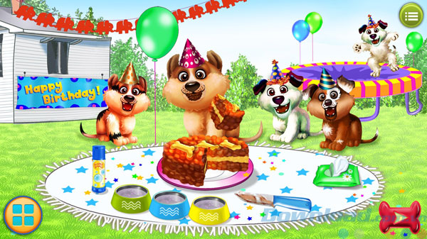 Giao diện game Puppy's Birthday Party