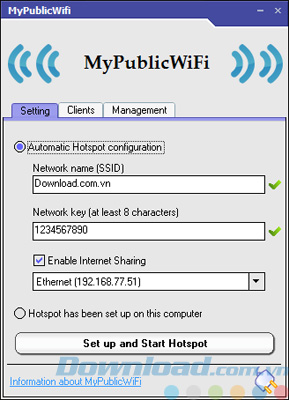 Tìm mạng WiFi và kết nối