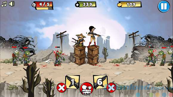 Giao diện game Shoot Zombies.