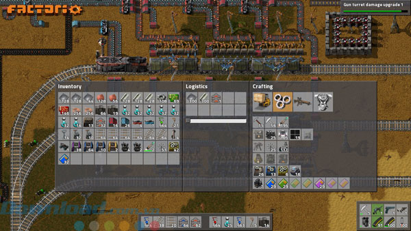 Chế tạo vũ khí trong Factorio