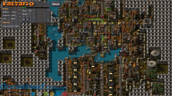 Hệ thống nhà máy tự động trong Factorio