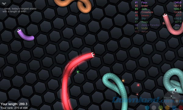 Color graphics in Slither IO