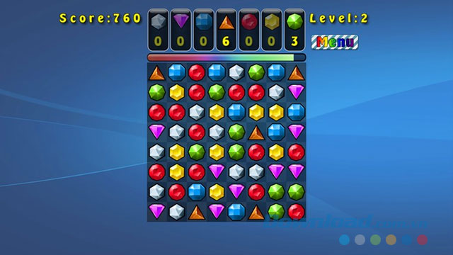 Giao diện game Jewel Fever