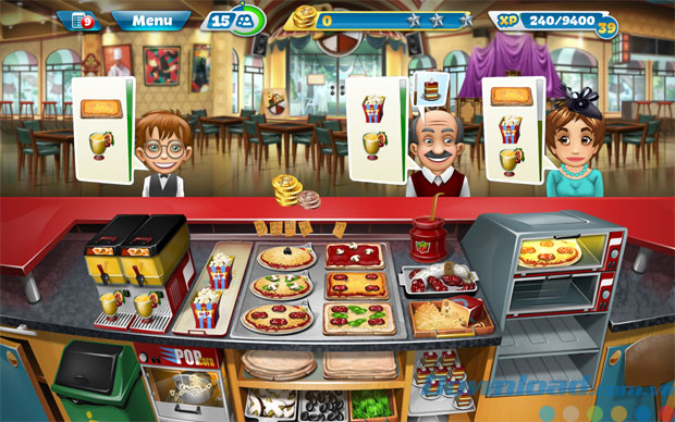 Giao diện game Cooking Fever
