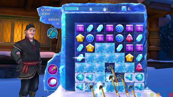 Giao diện game Frozen Free Fall: Snowball Fight