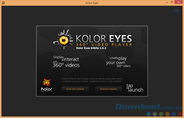 Giao diện của Kolor Eyes