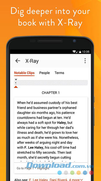 Amazon Kindle Android App Features