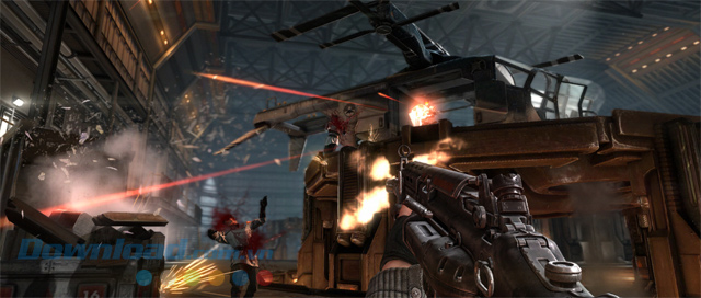 Bắn nhau quyết liệt trong game Wolfenstein: The New Order