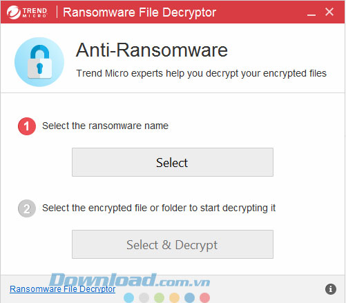 Chọn tên ransomware
