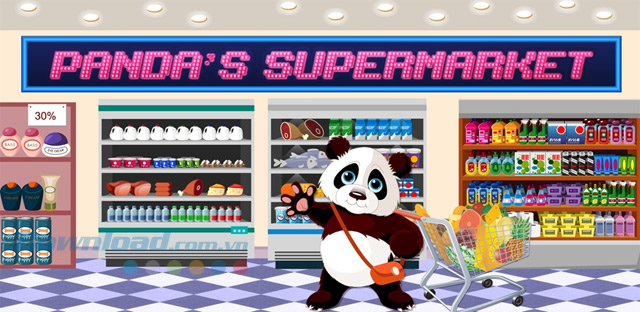 Cùng gấu trúc vừa chơi vừa học trong game Panda Supermarket