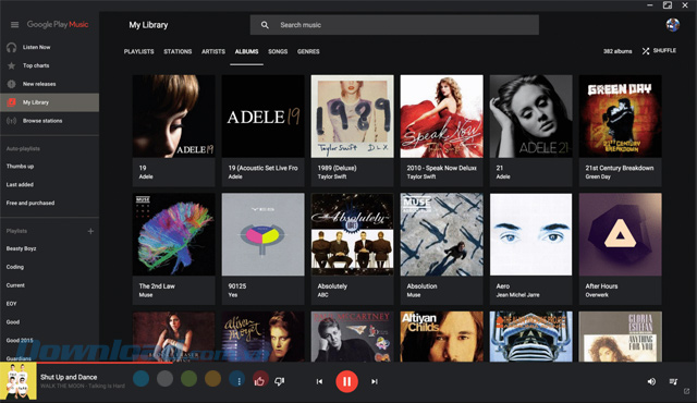 google play music desktop player loading music library