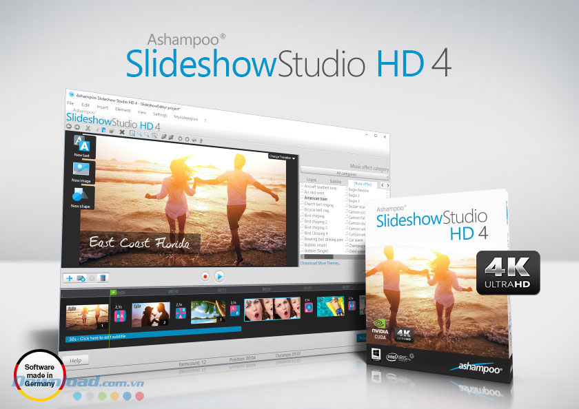 Phần mềm tạo slideshow từ ảnh Ashampoo Slideshow Studio HD