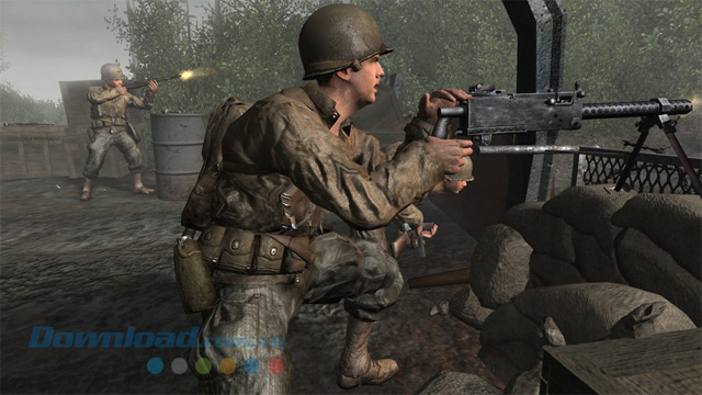 Sát cánh chiến đấu cùng đồng đội trong game bắn súng Call of Duty 2