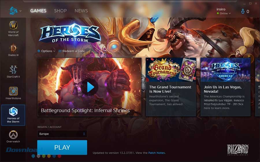 Giao diện Battle.net