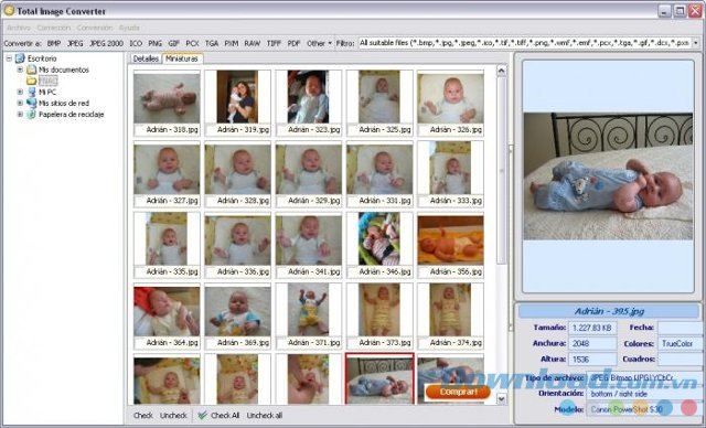 Giao diênj phần mềm Total Image Converter