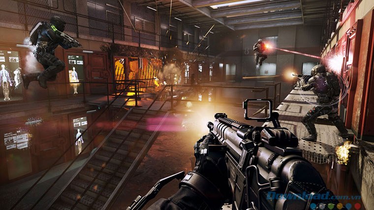 Hình ảnh cuộc chiến trong game bắn súng Call of Duty: Advanced Warfare