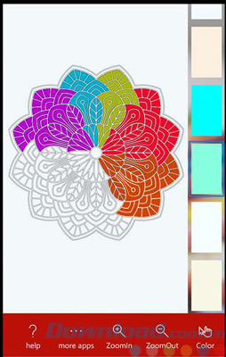 Giao diện của Abstract Coloring Book trên Windows Phone