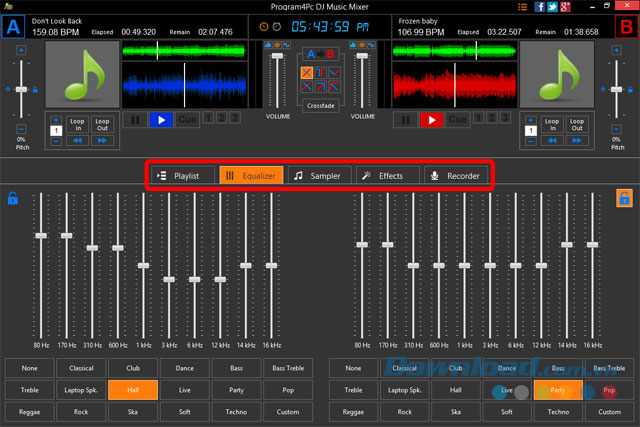 Phần mềm trộn nhạc DJ Music Mixer