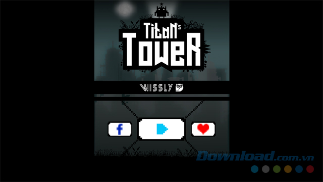 Main menu của game hành động phiêu lưu Titans Tower cho máy tính và Windows Phone