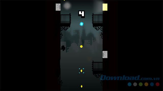Nhặt quả cầu màu xanh phát sáng trong lúc chơi game hành động phiêu lưu Titans Tower cho máy tính và Windows Phone