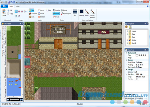 Tạo ra bản đồ thế giới của game bằng ứng dụng Visual RPG Studio cho máy tính