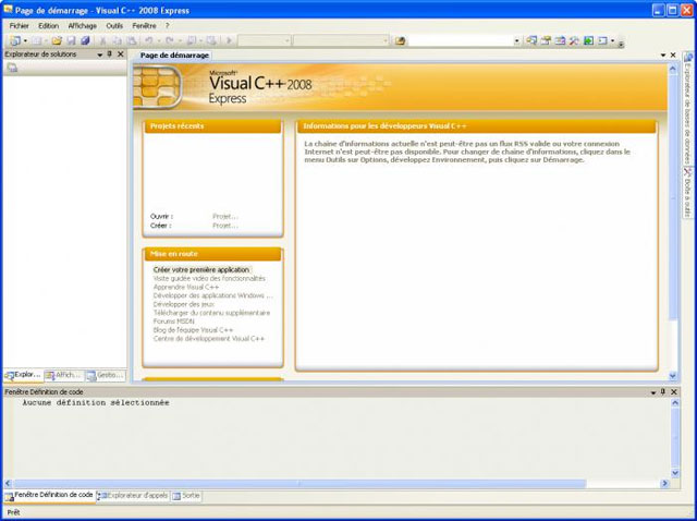 Giao diện nhanh Visual C++ 2008