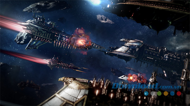 Ngắm nhìn đồ họa tuyệt đẹp của game chiến thuật thời gian thực mới Battlefleet Gothic: Armada cho máy tính