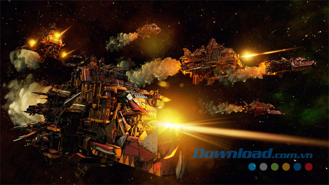 Lắp nhiều vũ khí mạnh cho phi thuyền vũ trụ trong game chiến thuật thời gian thực mới Battlefleet Gothic: Armada cho máy tính